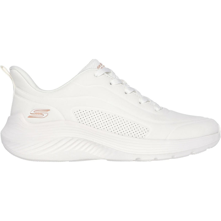 Women's Wide Fit Skechers 117485 Bobs Sport Squad Waves Just Wading Trainers in Blush - Image 1