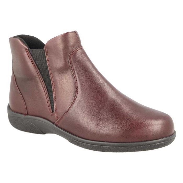 Women's Wide Fit DB Daylily Boots in Black Leather - Image 9
