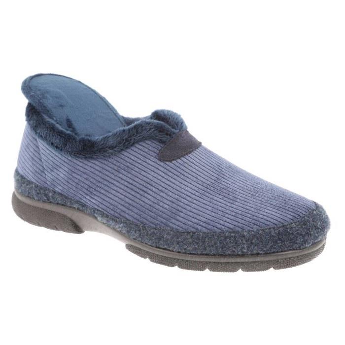Men's Wide Fit DB Kelvin Slippers in Black Textile - Image 1