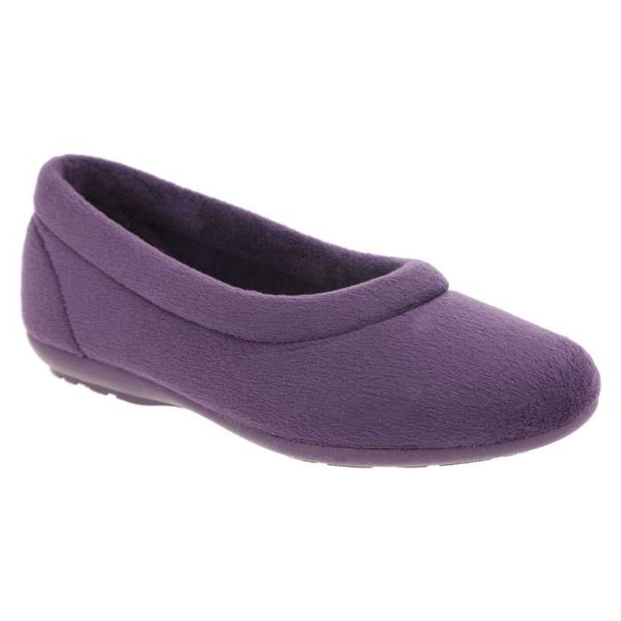 Women's Wide Fit DB Jade Slippers in Green Velour - Image 9