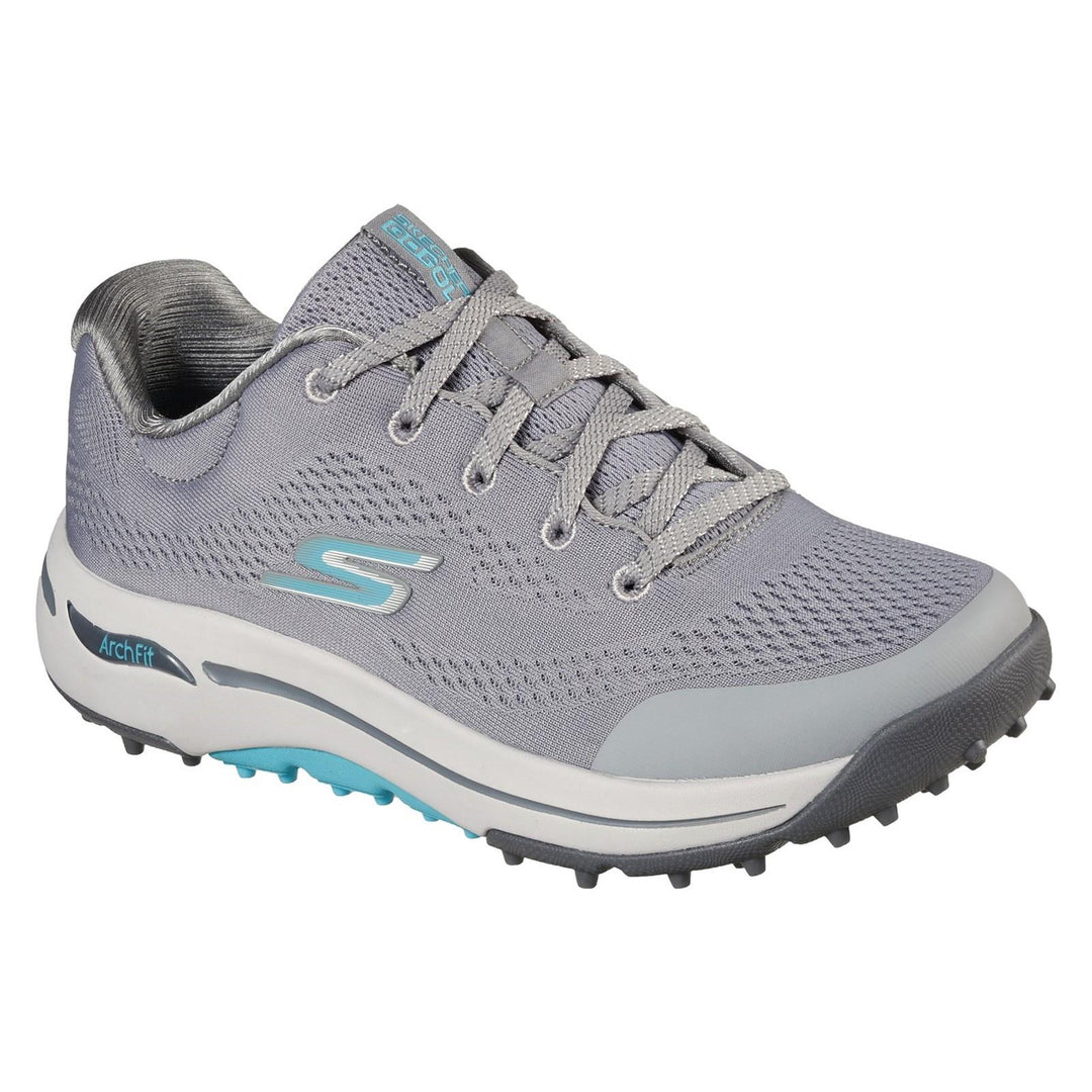 Women's Wide Fit Skechers 123006 Go Golf Arch Fit Sports Trainers in Navy/Pink - Image 8