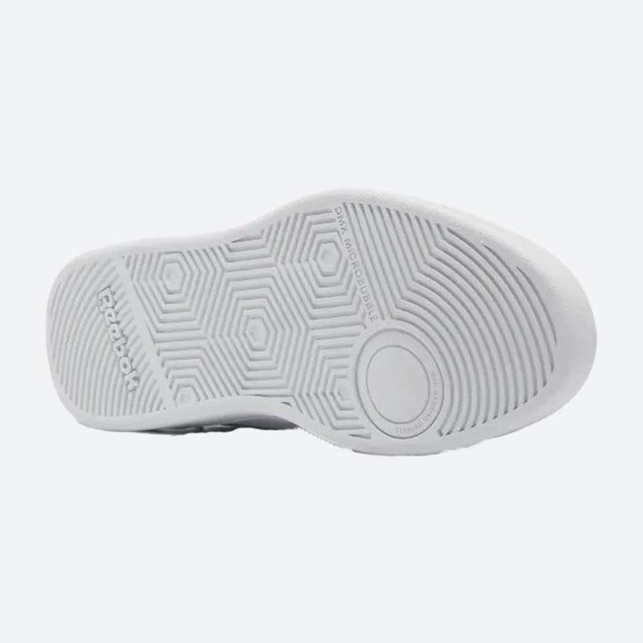 Mens Wide Fit Reebok Court Advance Trainers in White/White/Clogrn - Image 1