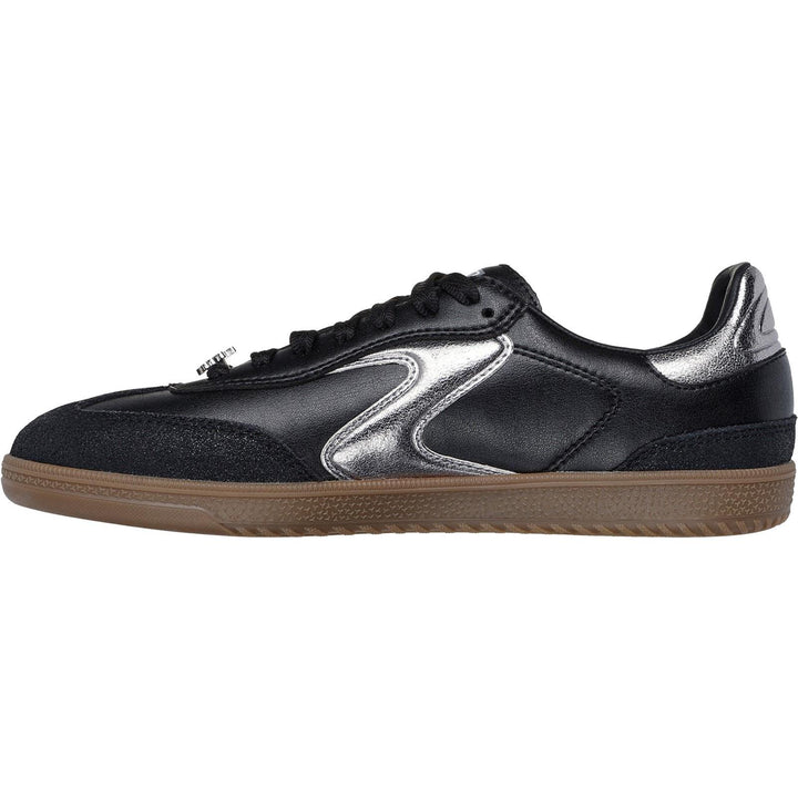 Women's Wide Fit Skechers 185236 Hotshot Cool Glow Trainers in Black/Silver - Image 1