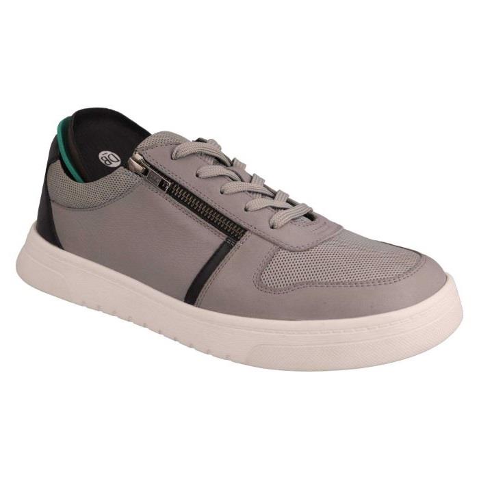 Men's Wide Fit DB Noah Shoes in Navy Leather / Navy Mesh - Image 10