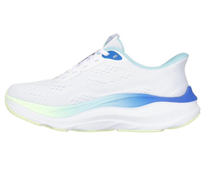 Women's Wide Fit Skechers 129200 Slip-ins Max Run Trainers in White/Multi - Image 1