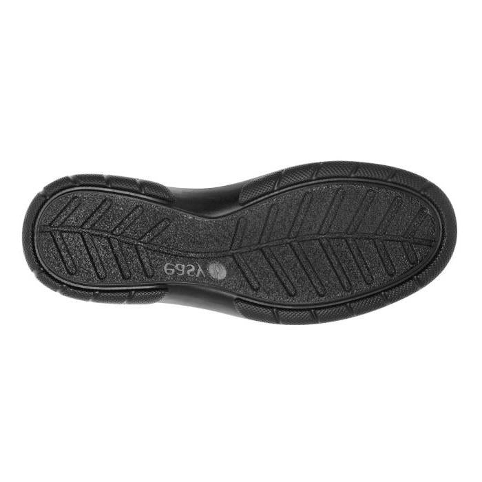 Men's Wide Fit DB Jamie Shoes in Black Stretch Textile - Image 13