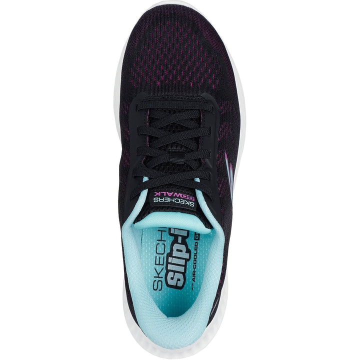 Women's Wide Fit Skechers 125643 Slip-ins Go Walk Now Khloe Trainers