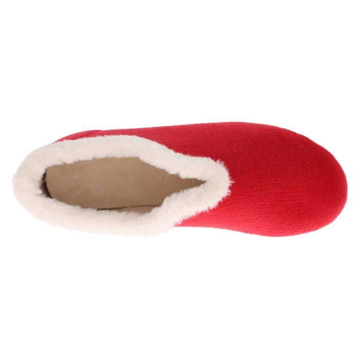 Women's Wide Fit DB Faye Slip on Slippers in Navy Velour - Image 1