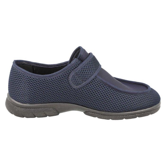 Men's Wide Fit DB Jamie Shoes in Black Stretch Textile - Image 10