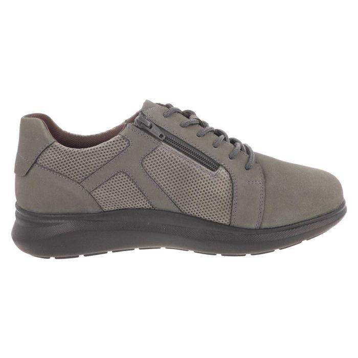 Men's Wide Fit DB Samuel Zip/Lace Up Trainers in Black Leather / Black Mesh - Image 11