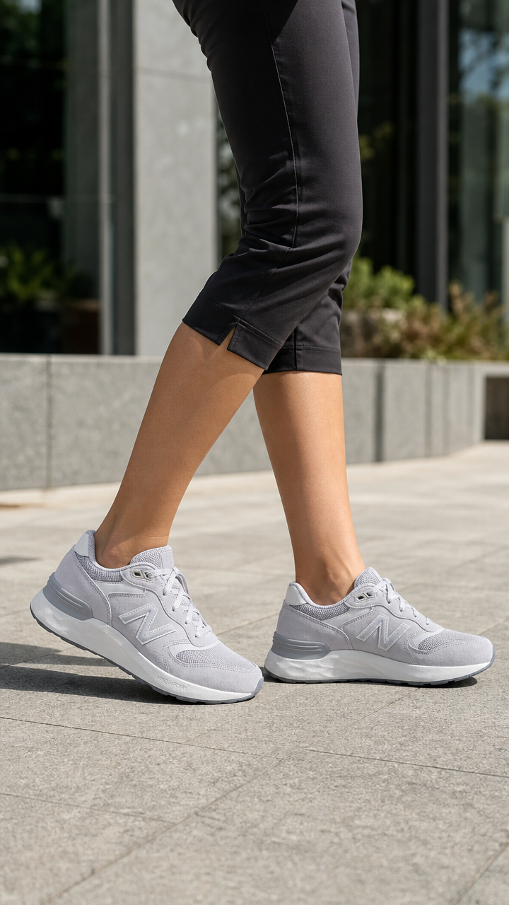 Zapatillas de running/senderismo New Balance WW880BA7 de ajuste ancho para mujer in Perla/Gris - Image 1