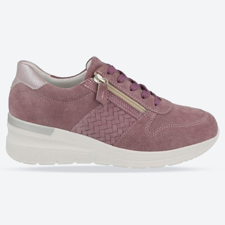 Zapatillas DB Arabia de corte ancho para mujer in Ante Azul Cielo - Image 1