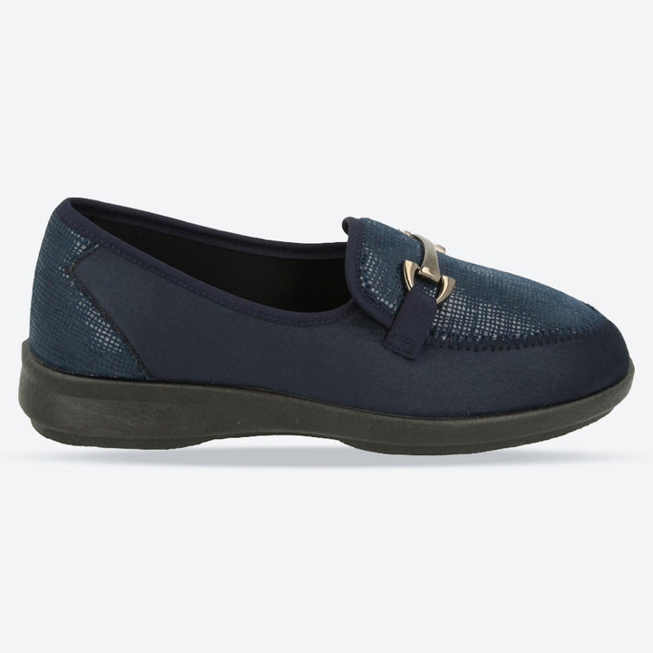 Zapatos veganos DB Aster de ajuste ancho para mujer in Estiramiento negro - Image 1