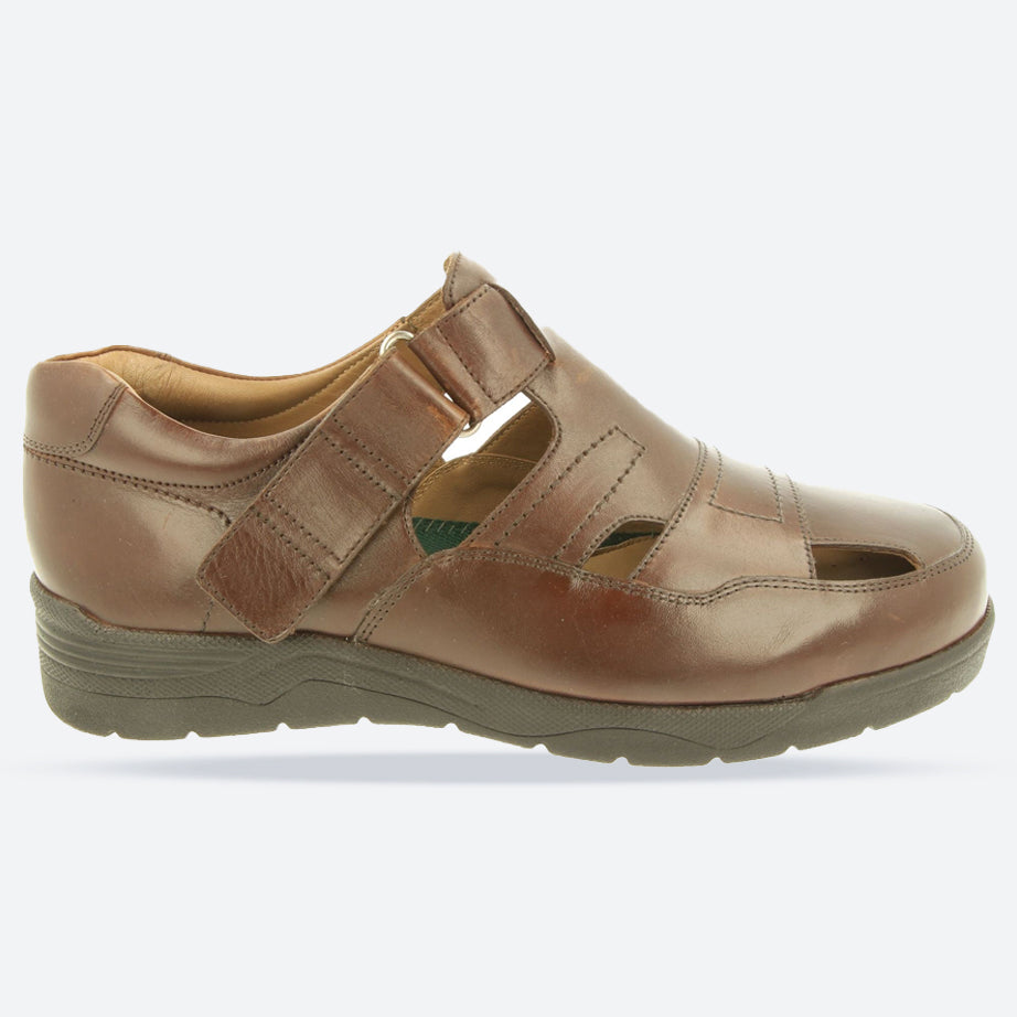 Sandalias DB Barney de corte ancho para hombre in Cuero negro - Image 11