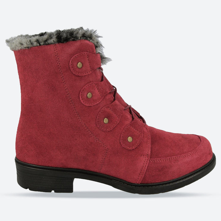 Botas DB Crawley de corte ancho para mujer in Rojo - Image 1