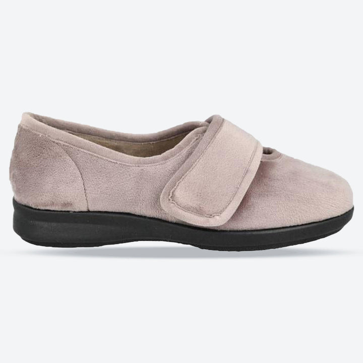 Zapatillas DB Fountain de corte ancho para mujer in Terciopelo azul cielo - Image 1