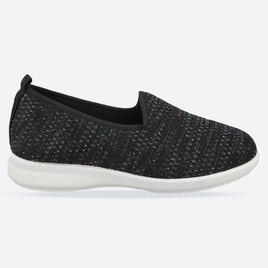 Women's Wide Fit DB Greta Canvas Shoes in Black - Image 1