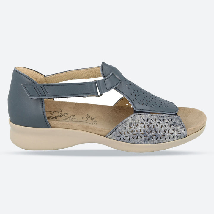 Sandalias DB Halford de ajuste ancho para mujer in Negro - Image 1