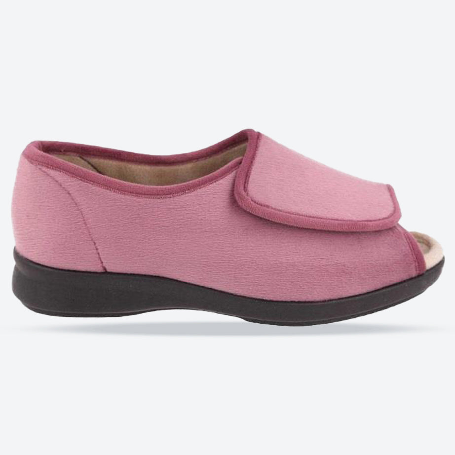 Women's Wide Fit DB Jolene Slippers in Sky Blue Textile - Image 6