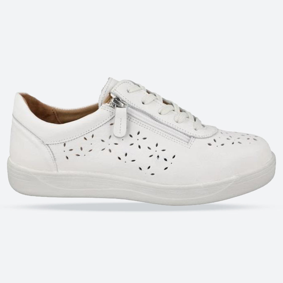 Women's Wide Fit DB Kaunas Shoes in Navy Leather - Image 10