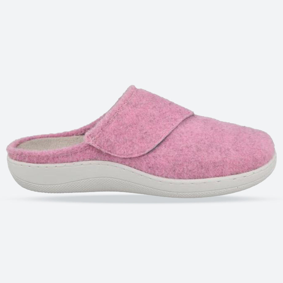 Women's Wide Fit DB Lake Mule Slippers in Grey - Image 13