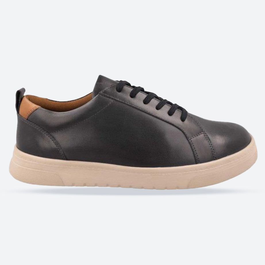 Men's Wide Fit DB Luca Shoes in Navy Leather - Image 1