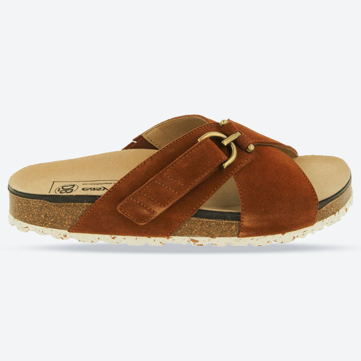 Sandalias DB Raja de ajuste ancho para mujer in Ante tostado - Image 1