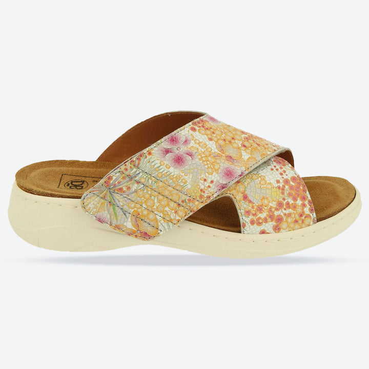Sandalias DB Roxanne de ajuste ancho para mujer in Azul Océano Multi Cuero - Image 1