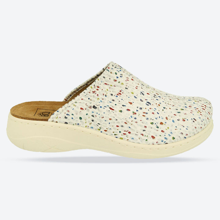 Mules DB Saffron de ajuste ancho para mujer in Textil Blanco - Image 1
