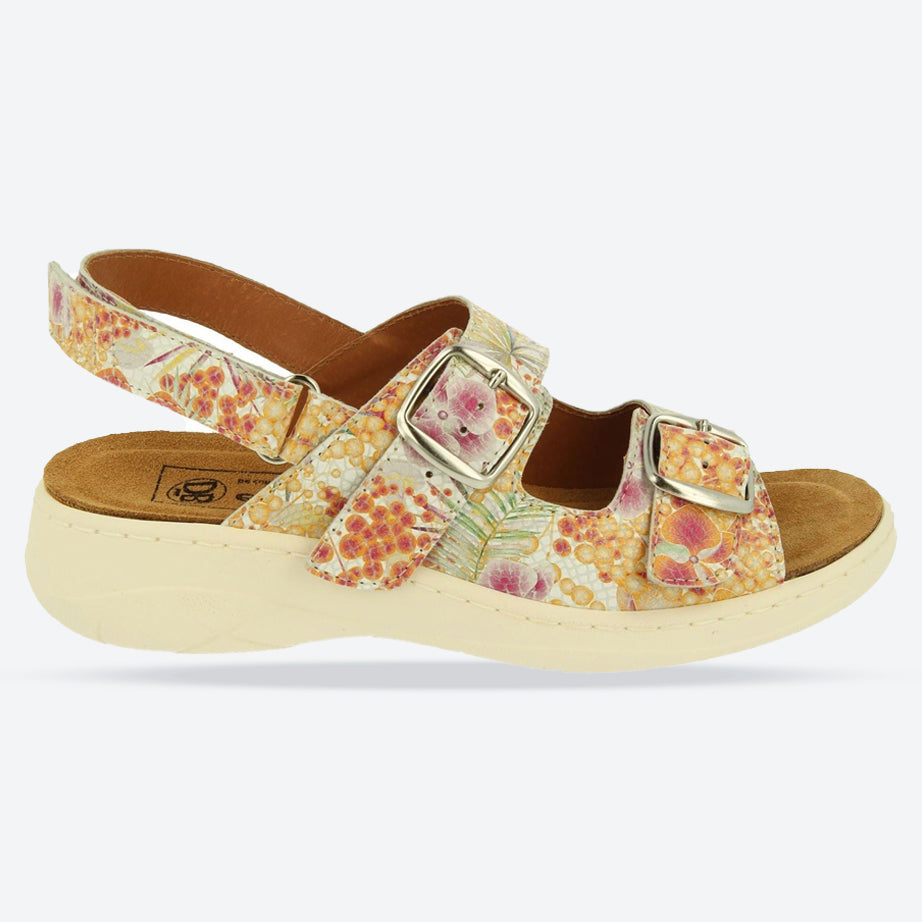 Sandalias DB Scarlett de ajuste ancho para mujer in Cuero azul agua - Image 6