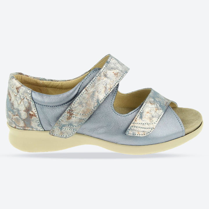 Sandalias de surf DB de ajuste ancho para mujer in Ante beige jaspeado/lea - Image 1