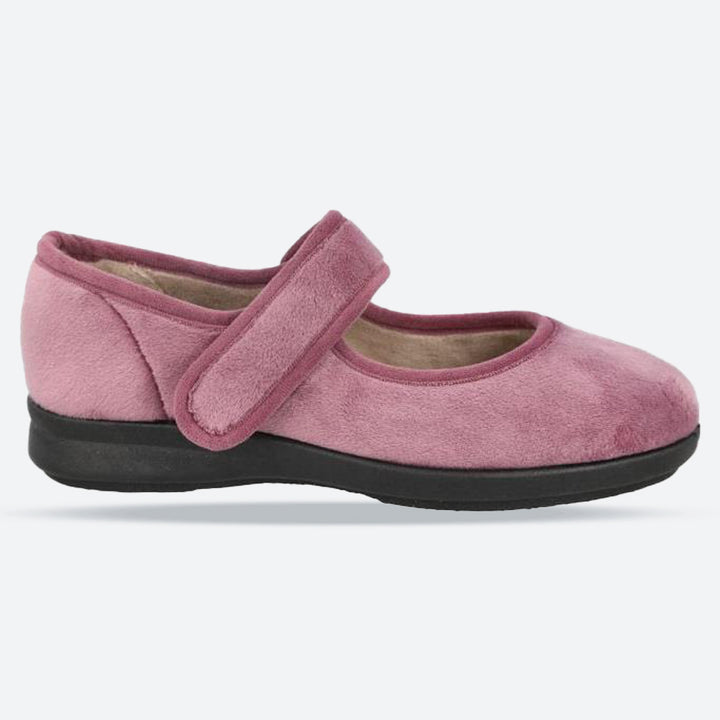 Zapatillas DB Trilby de corte ancho para mujer in Terciopelo azul cielo - Image 1