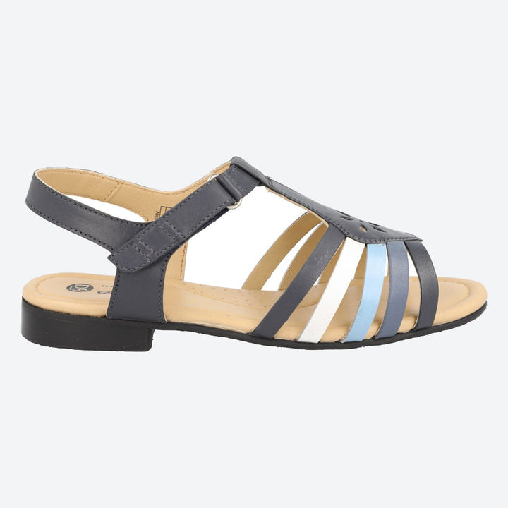Sandalias DB Tundra de corte ancho para mujer in Cuero negro - Image 1