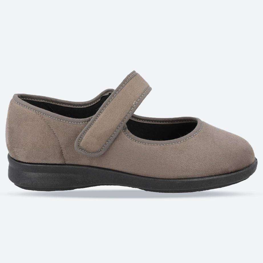 Zapatos DB Vole de corte ancho para mujer in Gamuza elástica negra - Image 6
