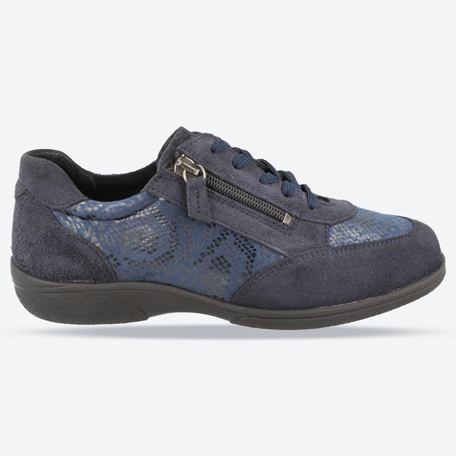 Zapatillas DB Waxwing de corte ancho para mujer in Gamuza negra/elástica - Image 5