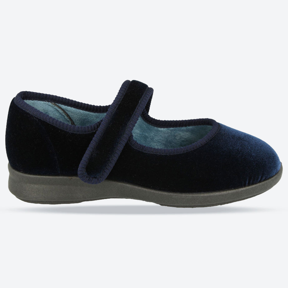 Pantuflas DB Whitby de ajuste ancho para mujer in Negro - Image 5