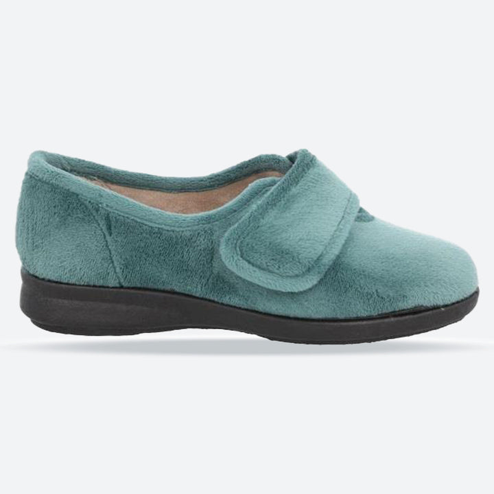 Zapatillas DB Fountain de corte ancho para mujer in Terciopelo azul cielo - Image 1