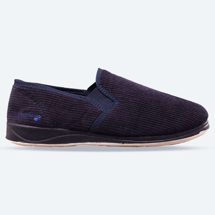 Pantuflas sin cordones Albert Padders de ajuste ancho para hombre in Armada - Image 1