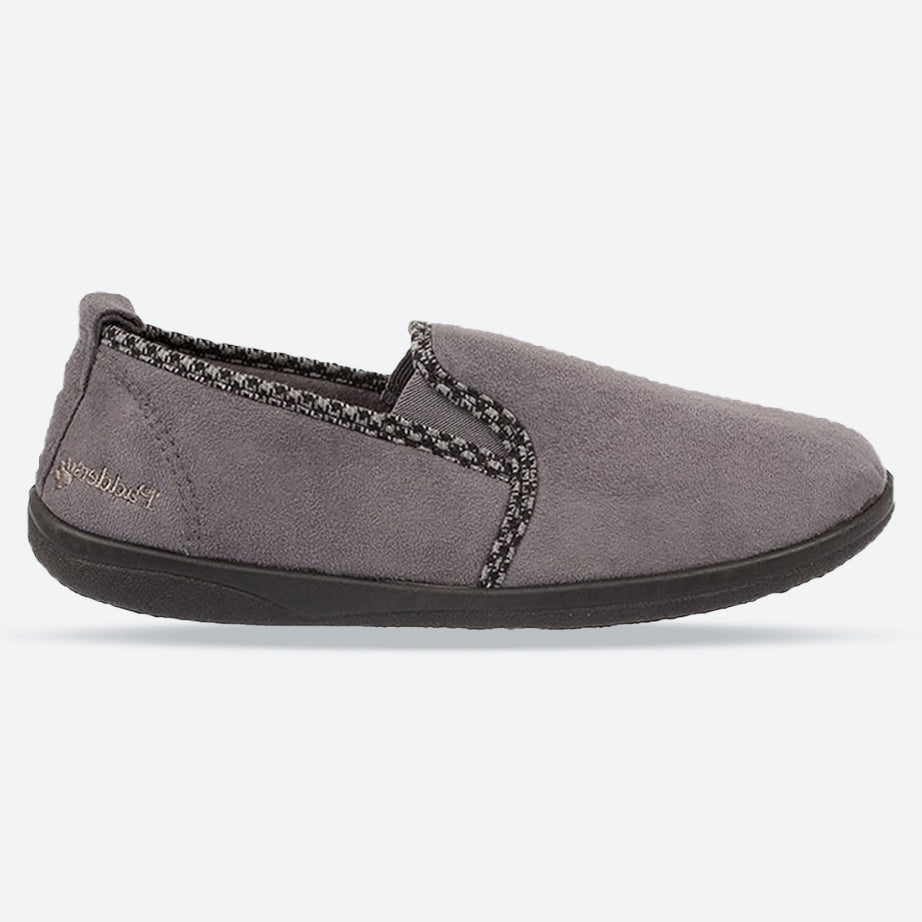 Pantuflas sin cordones Lewis de Padders de ajuste ancho para hombre in Gris - Image 14