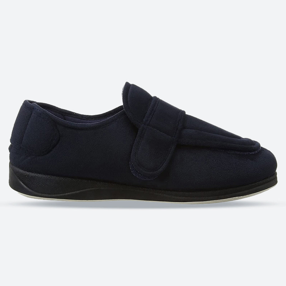 Pantuflas cruzadas de ajuste ancho para hombre in Armada - Image 16