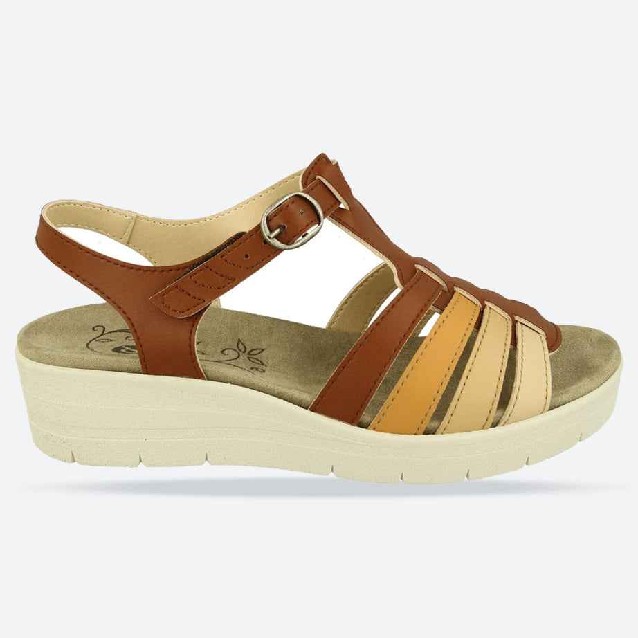 Sandalias DB Pochard de ajuste ancho para mujer in Rojo Multi Sintético - Image 21