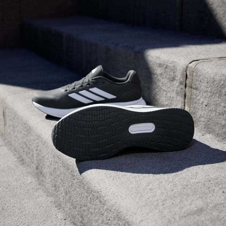 Men's Wide Fit Adidas Runfalcon 5 Walking/Running Trainers - Black/White