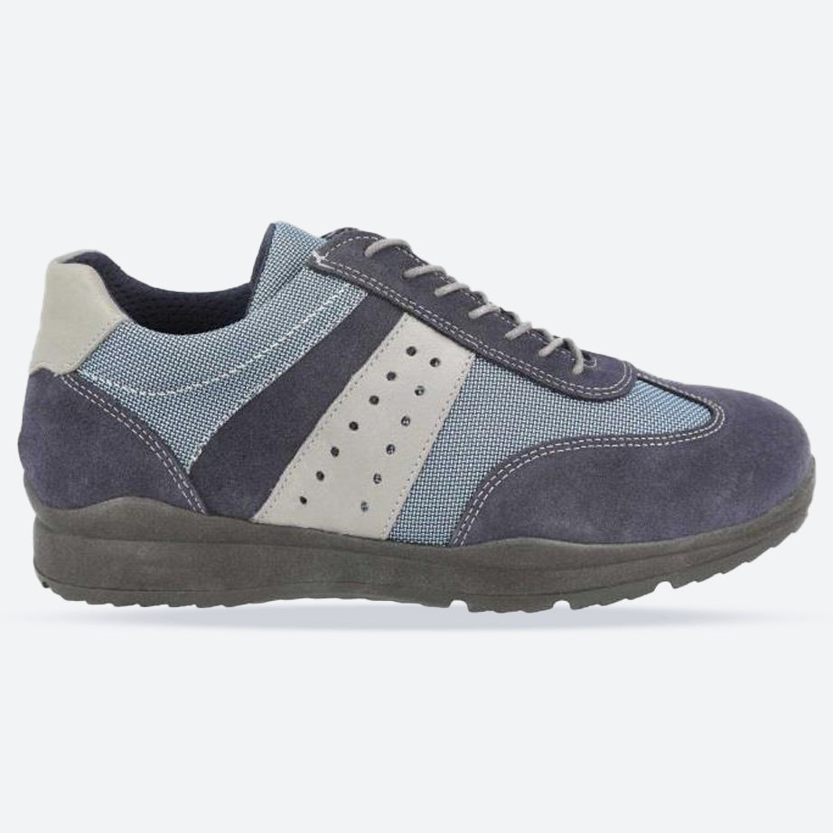 Men's Wide Fit DB Sequoia Trainers in Black Suede / Leather / Textile - Image 15