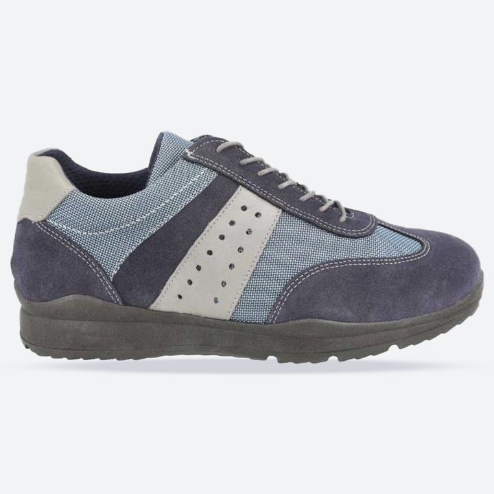 Men's Wide Fit DB Sequoia Trainers in Black Suede / Leather / Textile - Image 1