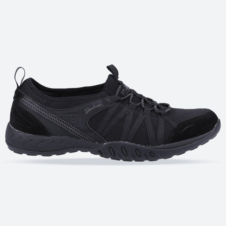 Women's Relaxed Fit Skechers 100561 Breathe Easy Rugged Shoes in Black - Image 1