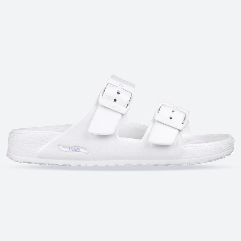 Women's Wide Fit Skechers 111590 Foamies Arch Fit Cali Breeze 2.0 Slippers