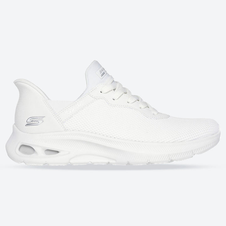 Women's Wide Fit Skechers 117509 Bobs Unity Trainers in Off White - Image 1
