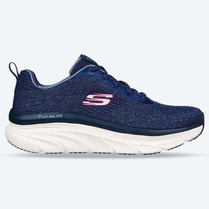 Skechers de corte ancho para mujer 149815 Daily Beauty D'lux Vegan Walker Trainers in Negro - Image 1