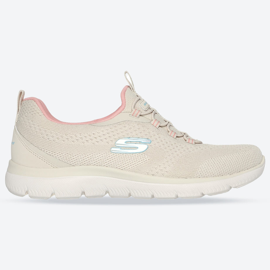 Women's Wide Fit Skechers 150120 Summits New Nature Trainers in Black/Multi - Image 11