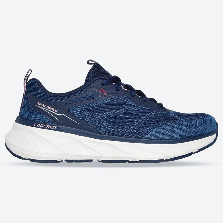 Women's Relaxed Fit Skechers 150471 Edgeride Power Flow Trainers in Black/Lavender - Image 1